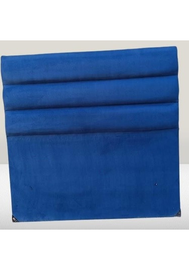 Dk 120'lık Tay Tüyü Mavi Kumaş Yatay Dilimli Model El Yapımı Çift Kişilik Başlık