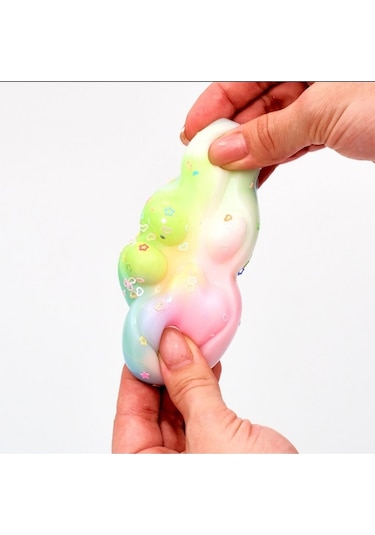 4 Adet Sukuşi Set Renkli Mini Squishy Kedi Patisi Taba Sukuşi Elastik Jel Stres Oyuncağı Diğer