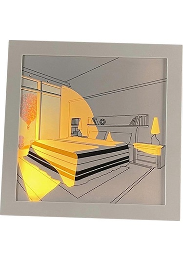 Led Aydınlatmalı Resim Dekorasyon Sanatı Resim Şık Gece Lambası Parlayan Fotoğraf Çerçevesi Otel Sevgililer Günü Ev Mutfak Yıldönümü, Yatak Odası Çok Renkli