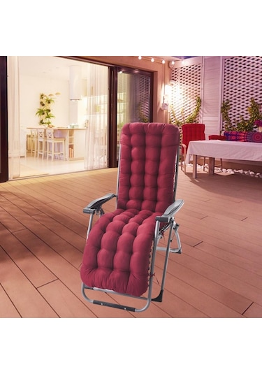 Suntek Magideal Rahat Polyester Bahçe Recliner Şarap-kırmızısı