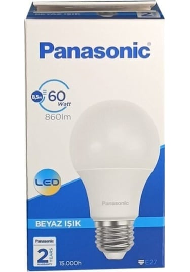 Panasonic 8,5w E27 Beyaz 1adet
