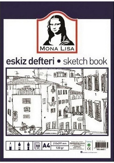 Monalisa A4 Eskiz Defteri 120Gr 50 Yaprak