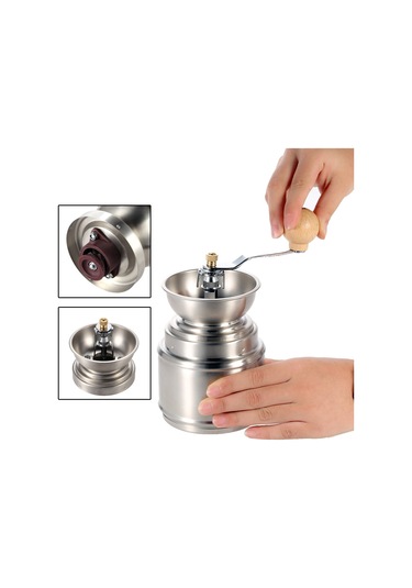 Xiyyadms Stainless Steel Çift Kullanimlı Zeytinyağı Değirmeni - Seramik Tane Ayarı İle Kahve, Biber, Susam Ve Tahılları Öğütücü Diğer