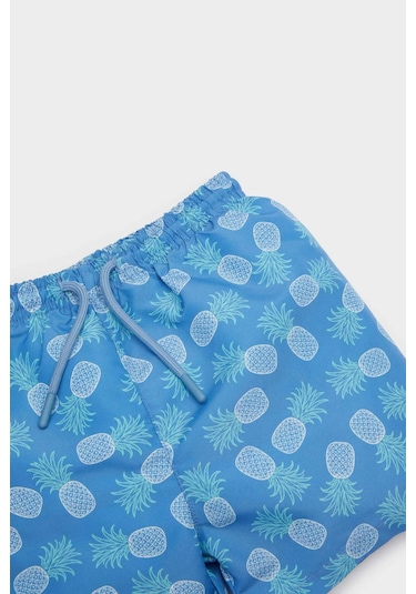 Defacto Erkek Bebek Desenli Deniz Şortu E3517a525smbe306 Mavi