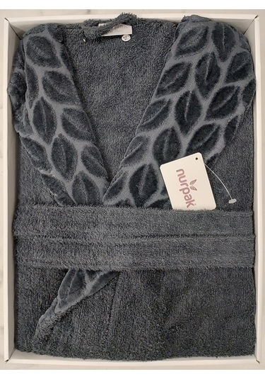 Nurpak Battal Boy Tek Bornoz Şalyaka-hazal Antrasit Beden2xl-3xl Antrasit