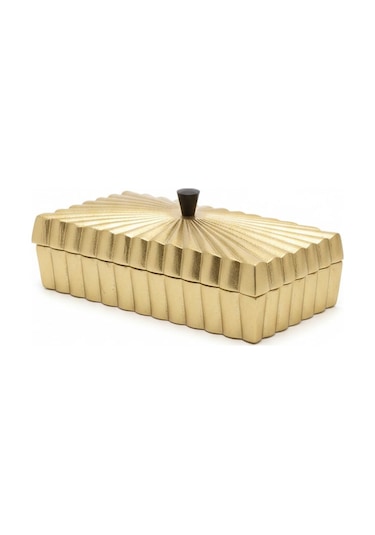 Lınes Gold Dıkdortgen Kutu 30x13x12 Cm