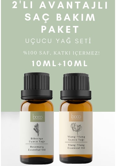 Boco Born In Cosmetics Biberiye + Ylang Ylang %100 Saf Uçucu Yağı 2 x 10 ML