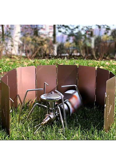 Yunboo Kamp Isıtkıcı Rüzgar Engelleyici, Alüminyum Allüvyum, 10 Parça, Kırılabilir, Antik Bronz, Yd-8 Küçük Boy Çok Renkli