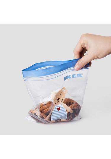 Ikea Istad Mavi-desenli 1 Lt Kilitlenebilir Buzdolabı Poşeti 25