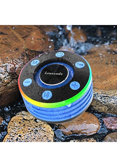 Geeroyoo T7a Mavi Ipx7 Su Geçirmez Banyo Hoparlörü - Bluetooth 5.2, Fm Radyo, Toz Ve Darbe Dayanıklı, 15m Kablosuz Bağlantı