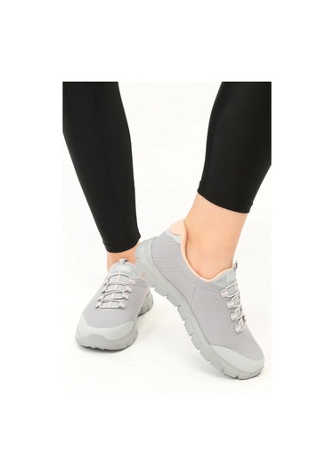 Walkway Buz Gri Pembe Comfort Kadın Spor Ayakkabı Çok Renkli
