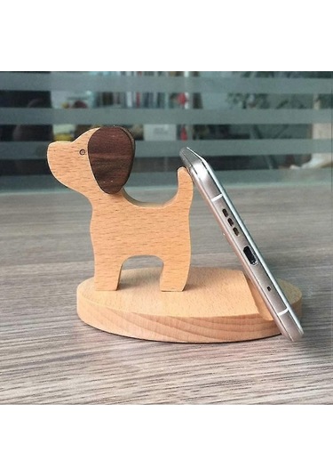Moly Çift Yuva Ahşap Telefon Tutucu, Dekoratif Tasarım, Pratik Ve Estetik Diğer