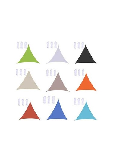 Wondernest Üçgen Açık Bahçe Güneşlik Yelken Su Geçirmez Anti-uv Gölgelik Kırmızı 2x2x2m Kırmızı