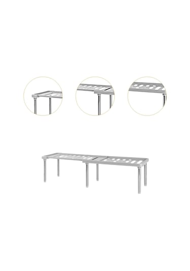 Suntek Genişletilebilir Dolap Düzenleyici Raf Ev Gri