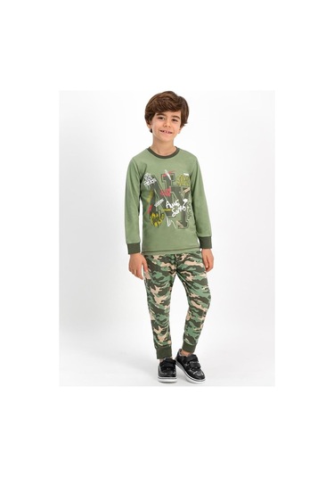 Roly Poly 1639 1-4 Yaş Uzun Kol Erkek Çocuk Pijama Takımı