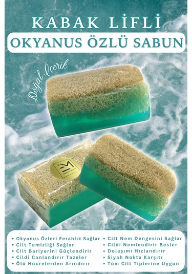 Doğal Kabak Lifli Okyanus Özlü Sabun Cilt Bariyerini Güçlendirir