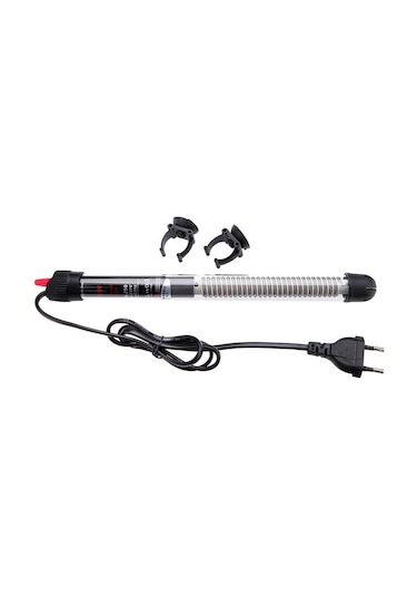 Vkemall Akvaryum Otomatik Sıcaklık Regülatörü 25w + Termometre - Su Sıcaklığını Sabit Tutar - Tamamen Suda Bulunabilir - Avrupa Şarj Aleti