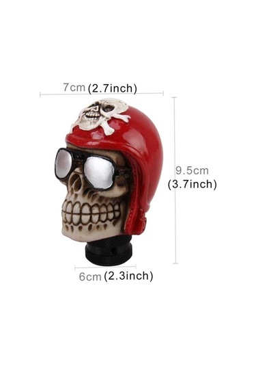 Wondernest Gözlük Kafatası Şekilli Evrensel Araç Vites Kapağı Manuel/otomatik Vites Topuzu Std