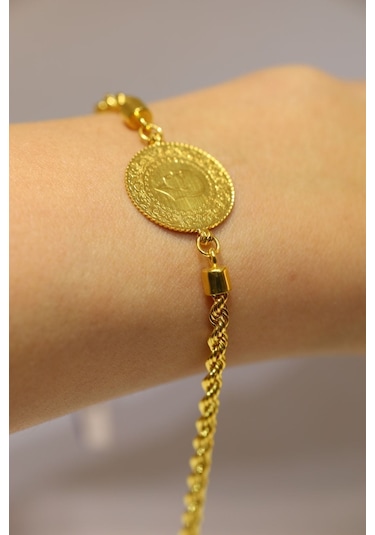 Yenigün Kuyumculuk 22 Ayar Çeyrek Altınlı 14 Ayar Halat Zincirli Bileklik