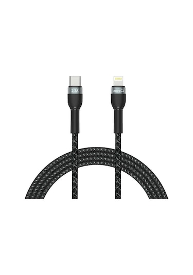 Siyah Shira Serisi Type-c To Lightning Pd Kablo 2 Metre-hgea