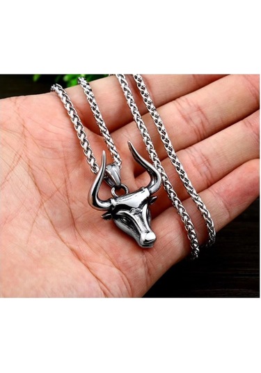 Boğa Bull Paslanmaz Çelik Kolye Çok Renkli
