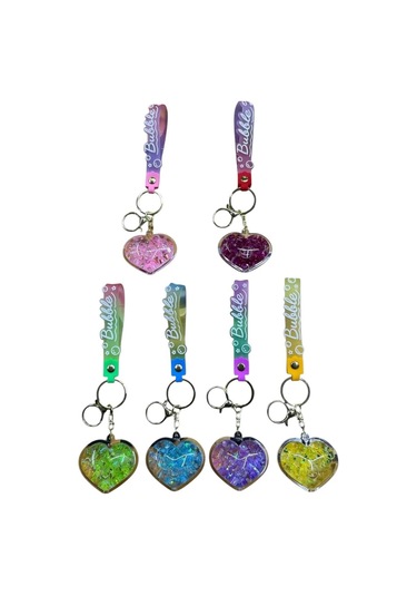 Kızılkaya Simli Kalp Şekilli Sulu Anahtarlık 2410149 Altın