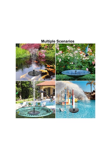 Geeksen Güneş Enerjili Yüzen Çeşme - Bahçe, Havuz Ve Kuş Banyosu İçin 2 Farklı Boyut Diğer