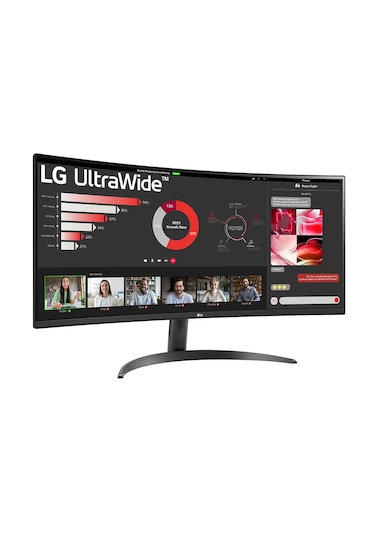 LG UltraWide 34WR50QC-B 34" 5 MS 100 Hz WQHD Curved VA LED Monitör