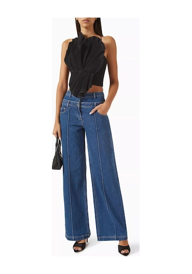 Acler Newtoft Gathered Top, Drapeli Bağlamalı Bluz Siyah