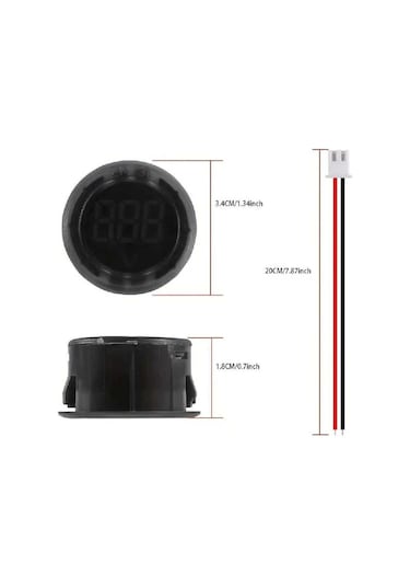 Dijital Voltmetre Dc4-100v Yeşil Araç Karavan Motorsiklet Yat Tekne