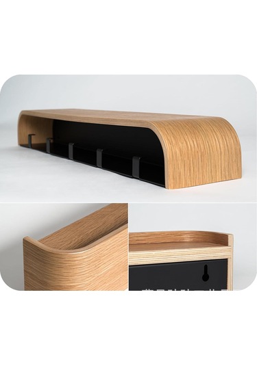 Duvara Monte Elbise Askısı, Ev Oturma Odası Girişi Elbise Askısı, Duvara Monte Elbise Askısı Tekli Elbise Askısı Siyah