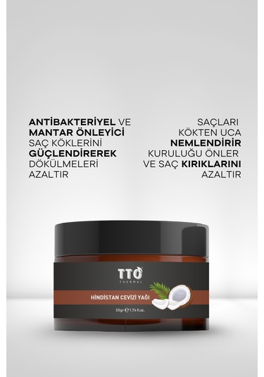 Tto Hindistan Cevizi Yağı 50Ml