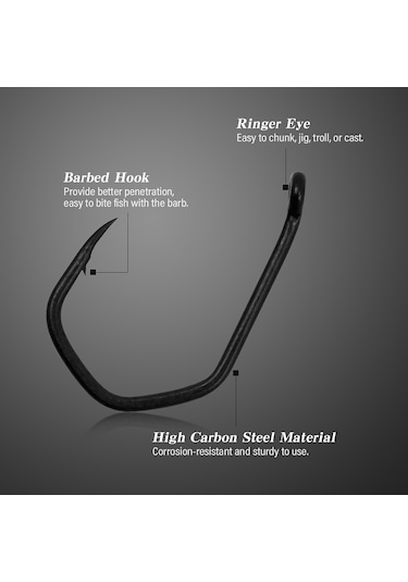 Yuntech01 50 Adet 6 Numara Yüksek Karbon Çelik Üçgen Balık İğnesi - Kutulu Paket