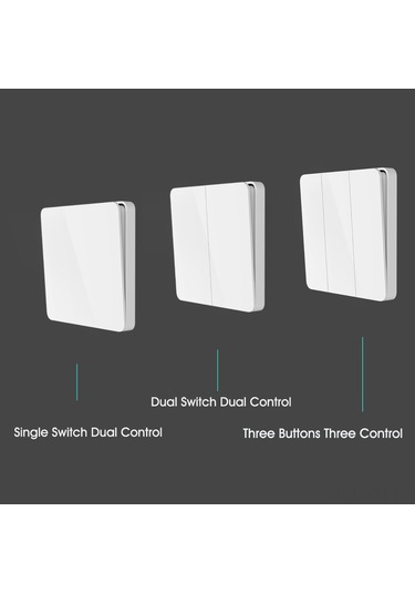 Ximistore9 Xiaomi Mijia Beyaz Üçlü Anahtarlı Duvar Şalteri, Geleneksel Ve Akıllı Aydınlatma Kontrolü İçin İdeal