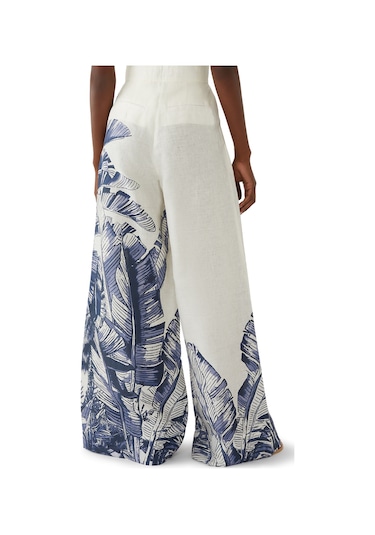 Andres Otalora Palm Desenli Geniş Paça Pantolon Multi Colour