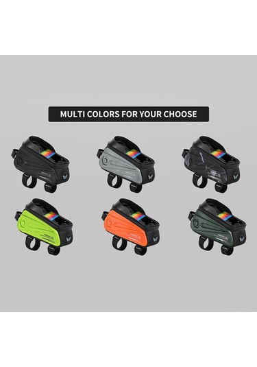 Padalink Bisiklet Ön Çerçeve Çantası: Su Geçirmez Eva Malzeme, 1.7l Kapasite, Çok Amaçlı, Akıllı Telefon Cebi Yeşil