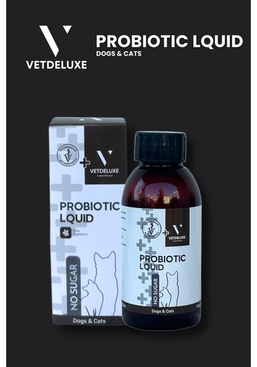 Vetdeluxe Probiotic Kedi Ve Köpekler İçin Sindirim Bağışıklık Güçlendirici 100 ML