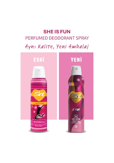She Is Fun Kadın Deodorant Sprey 150 ML