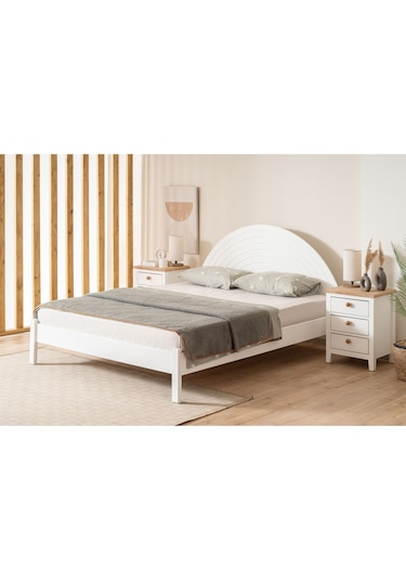 Turtle Modern Karyola Çift Kişilik, Beyaz