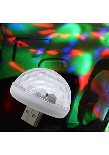 İç Mini Usb Gece Arabası Oto Dj Sahne Işığı Lambası Led Aydınlatma Atmosferi