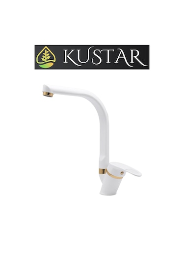 Kustar Tyal Gold Beyaz Mutfak Evye Bataryası