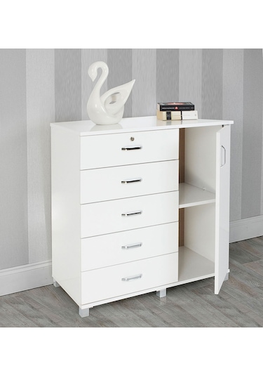 Mobilya Sarayı Dolaplı 5 Çekmeceli Şifonyer (520697163)