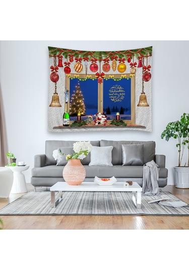 Suofeng Noel Dekoru Battaniye 80x60 İnç - Su Geçirmez, Renkli Desenli, Dayanıklı Poliester Duvar Örtüsü DiğER