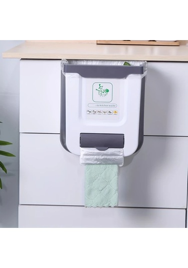 Honeybeeshop Beyaz Büyük Katlanabilir Mutfak Cop Kutusu Duvara Monte Dolap Kapisi Asili Depolama Ve Duzenleme Beyaz