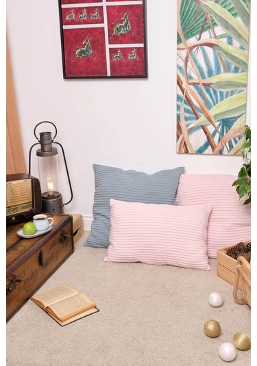 Peraluna Free Pıllow %100 Organik Pamuk Triko Yastık Kılıfı 60x40 Cm Toz Pembe - Toz Pembe