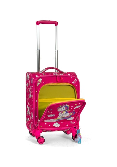 Çocuk Karakterli 4 Tekerlekli Valiz, Eğlenceli Seyahat Arkadaşı - Unicorn Unicorn