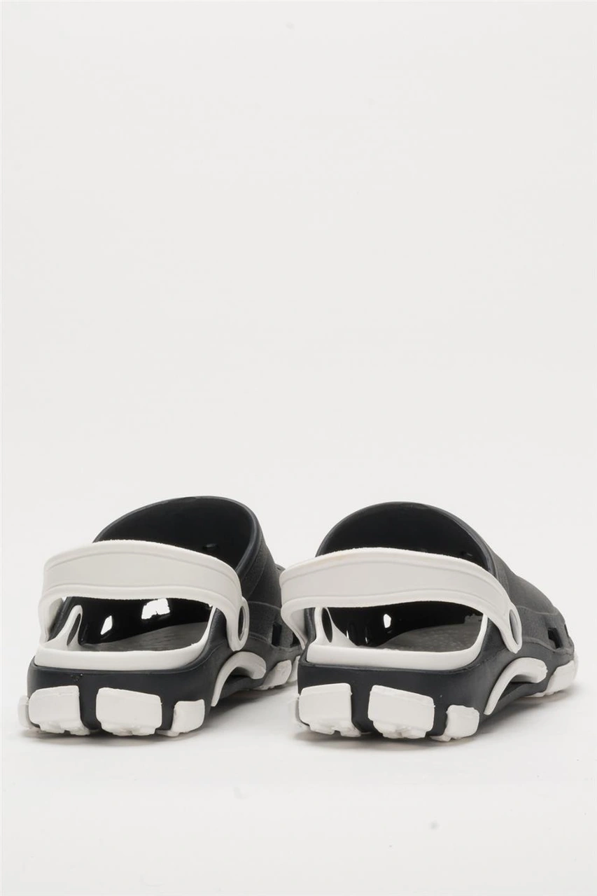 Unisex Çift Tabanlı Ortopedik Hemşire Doktor Aşçı Laboratuvar Deniz Havuz Terliği Sandalet Siyah - Beyaz Siyah - Beyaz