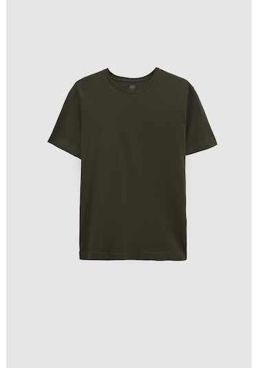 D's Damat Ds Damat Relaxed Fit Haki %100 Pamuk T-shirt 6hc14ort02005 Haki