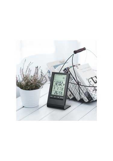Kangvka Cx-220 Siyah Mini İç Mekan Termometre - Nem Ölçer, Lcd Ekran, Zaman/tarih Gösterimi, Hava Tahmini, / Desteği Pil Dahil Değil