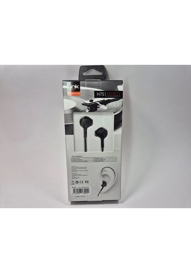 Linktech Ekstra Bass Kablolu Kulaklık , Linktech H75 Siyah Type-c Mikrofonlu Metal Kablolu Kulaklık Universal